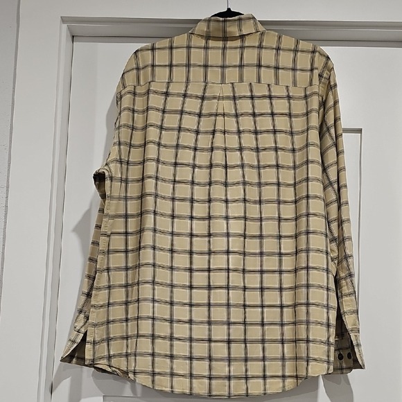 Dockers Mens Tan Plaid Button Down Shirt Long Sleeve Size L 16 16 1/2 - Picture 3 of 6